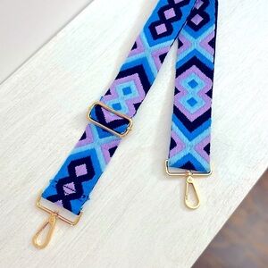Brand NEW! Aqua Geo Lavender Crossbody Strap💜💙 ~BAG NOT INCLUDED!~